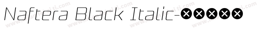 Naftera Black Italic字体转换